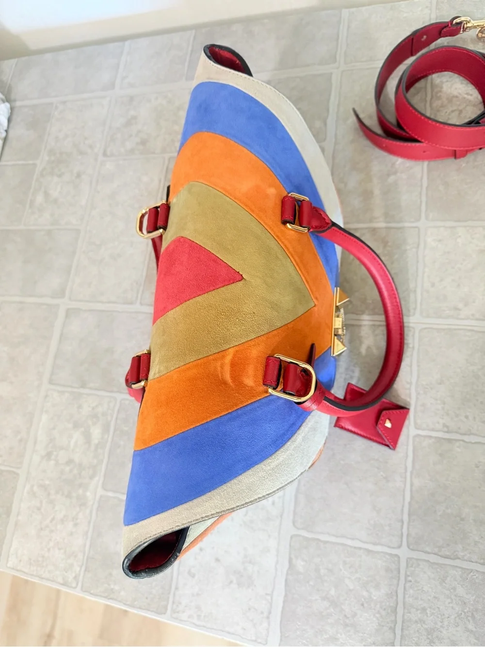 Valentino Garavani Demilune tote/ satchel features multicolor